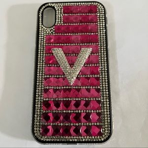 Pink glitter Apple IPhone XR phone case